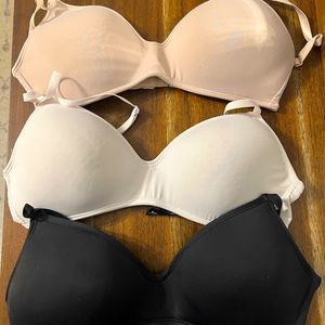 3 Pack Bras (nude, black, white) 36B